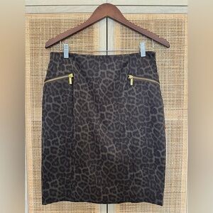 Michael Kors Skirt, Pencil Skirt, Animal Print Skirt, Petite Skirt, Leopard, 10P